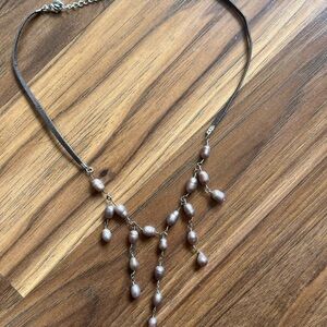 Elegant Brown Pearl Necklace